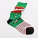 EABERN 12 Pairs Women Men Premium Cotton Christmas Pattern Dress Socks BL