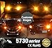 JDM ASTAR Super Bright 5730 Chipsets 7440 7441 LED Bulbs with Projector,Amber Yellow