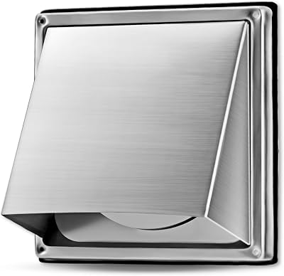 WeCooper 100mm 4in Stainless Steel Vent Cover with Backdraft Shutter