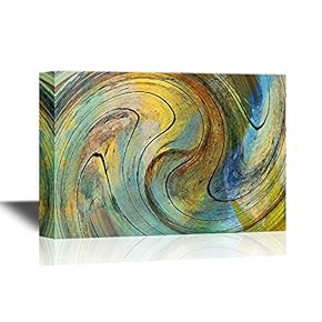 Canvas Wall Art - Abstract Color Composition - Gallery Wrap Modern Home Art | Ready to Hang - 12x18 inches