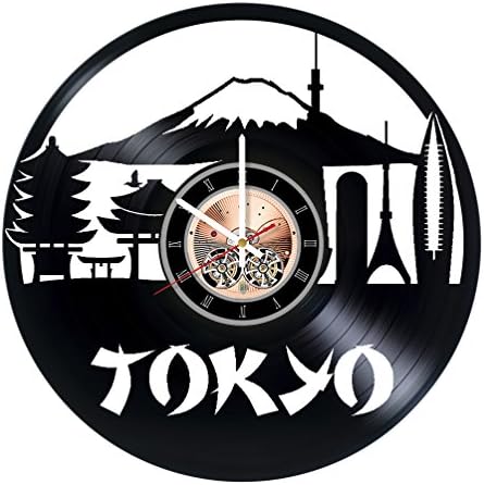 Tokyo Vinyl Record Wall Clock - Home Room Wall Decor - Gift Ideas for Parents, Men and Women โ City Unique Art Design