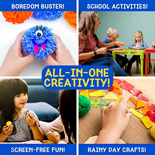 Made By Me! Ultimate Jar of Crafts, 200+ Piece Rainbow Craft Supply