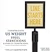US Weight - U2507 Steel Frame Sign Holder compatible ONLY with Steel stanchions (will not fit Sentry series or other stanchion brands)