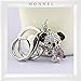 Monnel Z648C Hot Sale 3D Purple Crystal Koala Bear Keychain With Clasp