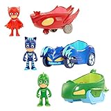 PJ Masks' Catboy, Owlette and GEkko with Their Ultimate Hero Vehicle,3