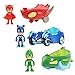 PJ Masks' Catboy, Owlette and GEkko with Their Ultimate Hero Vehicle,3" Tall and with Pose-able Arms and Legs, Perfect Gift for PJ Masks Fans