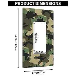 Pznen Dinosaurs Green Rocker Switch Plate Covers
