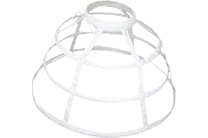 FerneeButy Cage Hoop Skirt Petticoat for Bridal Dress - Short Half Slip Underskirt for Ball Gown & Formal Wear- White