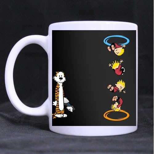 Calvin and Hobbes Portal crossover Custom Morphing Mug