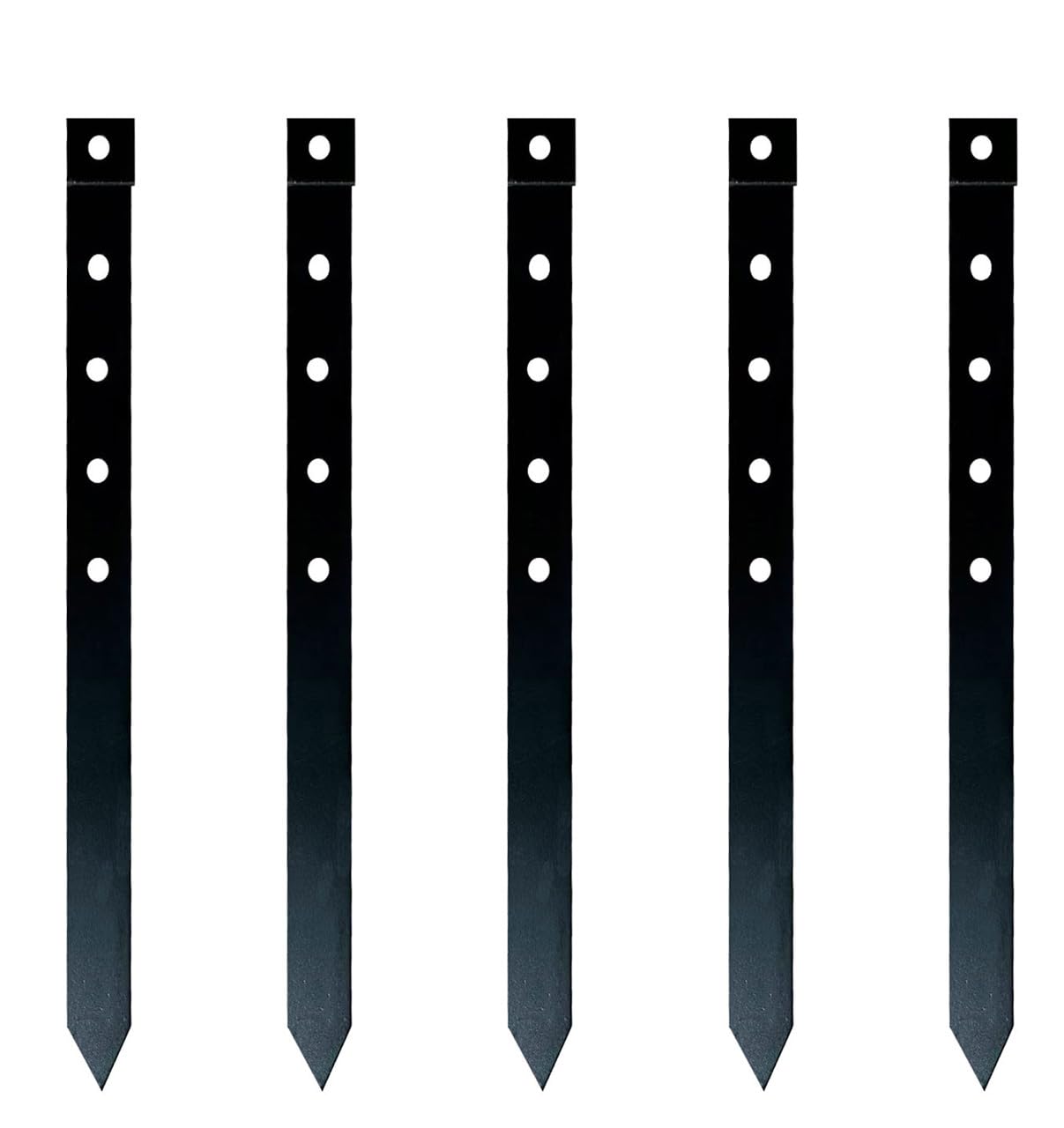 Photo 1 of 24Pcs Metal Garden Landscape Edging Stakes Black,10in anchoring Stakes Landscape Anchoring Spikes for Terrace Board, Grass Barrier, Landscape Edging Coil, Garden Liner, Bender Board