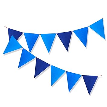 Navy Blue Bunting Pennant Party Banner Amazon In Toys Games