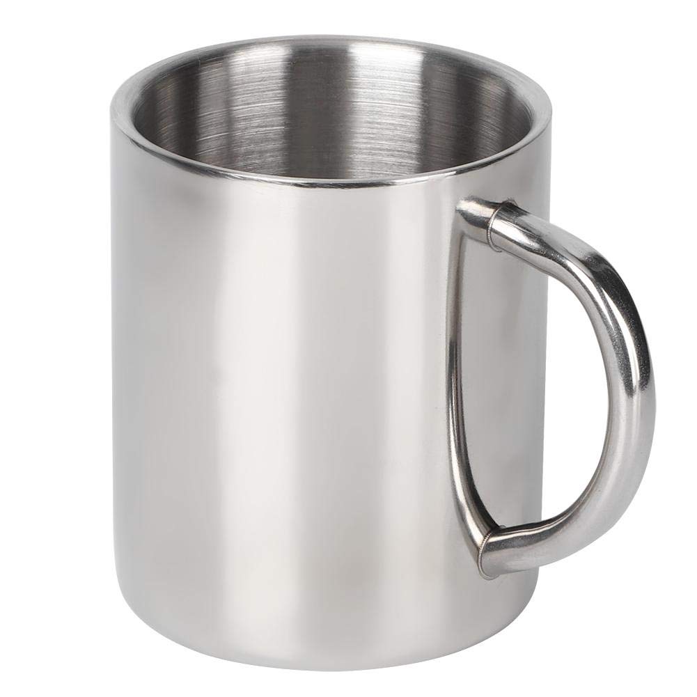 TOPINCN Water Cup, 300ml Double Wall Vacuum Stainless Steel Camping Coffee Mugs Travel Water Tea Milk Cups Drinking Cup