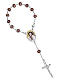 Custom4U Personalized Catholic Rosary Wooden Beaded