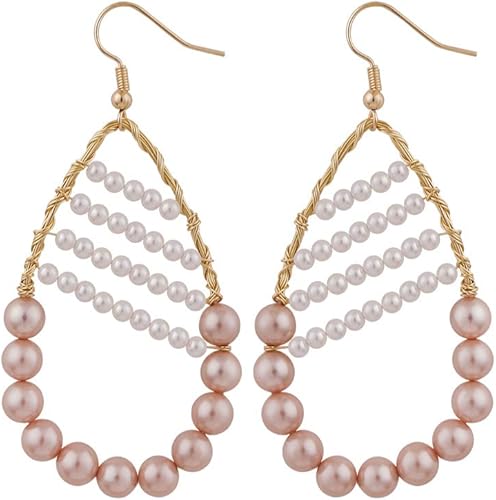 Amazon Milakoo ティアドロップパールイヤリング レディース ガールズ ドロップ ダングルイヤリング 淡水パールジュエリー ピアス 通販