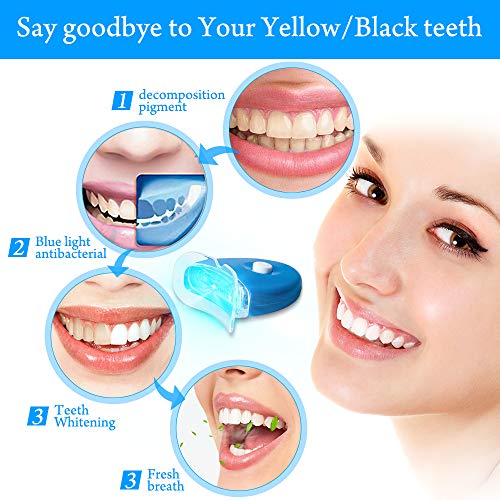 Teeth Whitening Kit, Home Teeth Whitening Gel, Teeth Whitening Light, Effectively Removes Stains for Whiter Teeth, Without Pain or Sensitivity,10x Tooth Whitening Gel 2X Tooth Shells