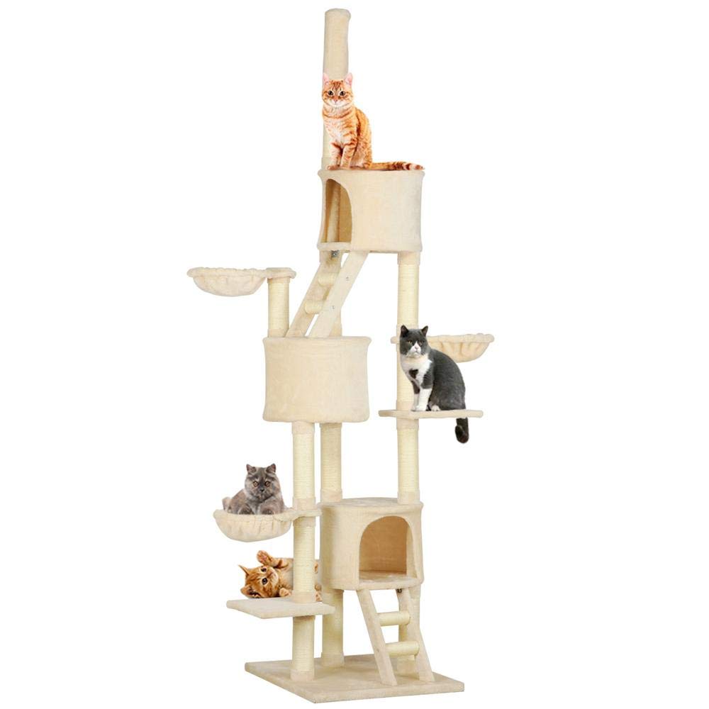YAHEETECH Extra Large MultiLevel Cat Tree Condo with SisalCovered