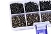 Mini Skater M2 Cross Flat Head Tapping Micro-Screws Black Oxide Tiny Wood Screws Kit and Assortment (1600Pcs,Black Bronze)