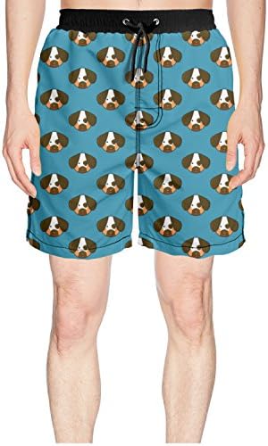 truye rrelk Unique Cute Cartoon Dog Puppies Printed Young Men Beach Shorts