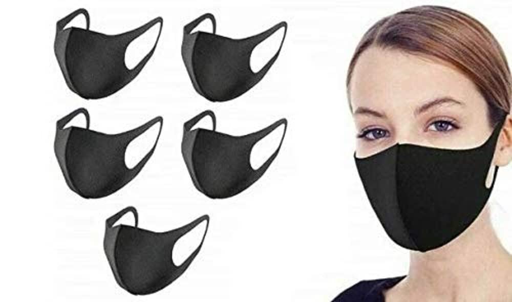 Boolavard 5PC Anti Dust Mouth Face Mask Protect Bandana Balaclavas, Unisex Reusable Fashion Washable Cover