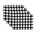 Aothpher Trellis Placemats Geometric Black & White Checked Square Table Place Mats Buffalo for Dining Table, 12x16 Inches, Double-Deck Set of 4