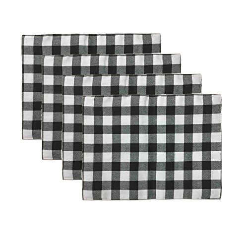 Buy Aothpher Trellis Placemats Geometric Black & White Checked Square