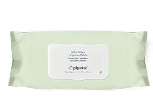 Pipette Baby Wipes - Natural Plant-Derived Fibers | Unscented, Water-Based & Alcohol-Free for Sensitive Skin | Clean, Safe, Gentle | Newborn Essentials Must Haves | 72 Count