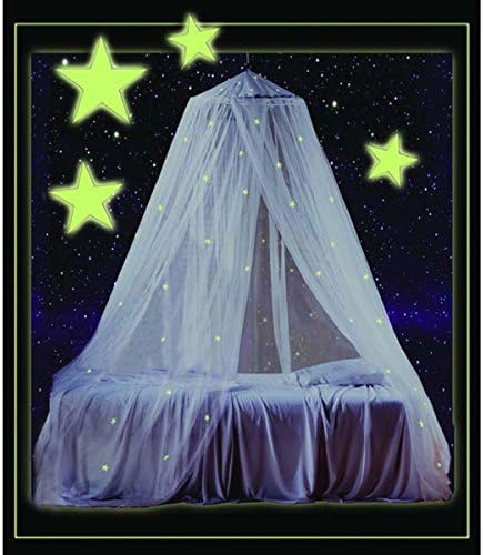 Mombasa Children's Glow in the Dark Stars White Polyester Bed Canopy