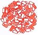 Hotel Key Labels Organizer - LeBeila 100 Plastic Key Tags with Label Window, Metal Split Ring and Writable Blank Paper Tags Reusable Id Identifiers for Office/House Keys, Luggage, Keychains (Red)