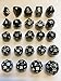 Black - 24 Unusual Dice Set - D3, D4, D5, D6, D7, D8, D9, D10, D%10, D11, D12, D13, D14, D15, D16, D17, D18, D19, D20, D22, D24, D26, D28 & D30