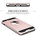Vofolen Kickstand Case for iPhone 8 Plus Case 7 Plus Case Ring Holder Stand Rotable Clip Hybrid Shield Heavy Duty Armor Dual Layer Protective Hard Shell Bumper Cover for iPhone 8 Plus 7 Plus Rose Gold
