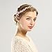 Ammei Rose Gold Vintage Bridal Crystal Headbands Wedding Headpieces Hair Pieces For Bride Bridesmaids Flower Girl Prom Hair Accessories With Ivory Ribbons Hair Vines