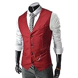 SPRINGWIND Men's Formal Vest Waistcoat Dress Vests Jackets Valentines