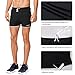 BALEAF Men's 3 Inches Bodybuilding Workout Shorts Drawstring Running Shorts Zipper Pockets Black Size L
