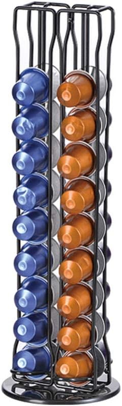 Balight Coffee Capsule Holder Chrome Finish Metal Coffee Pod Storage Organizer Rack 1PCS
