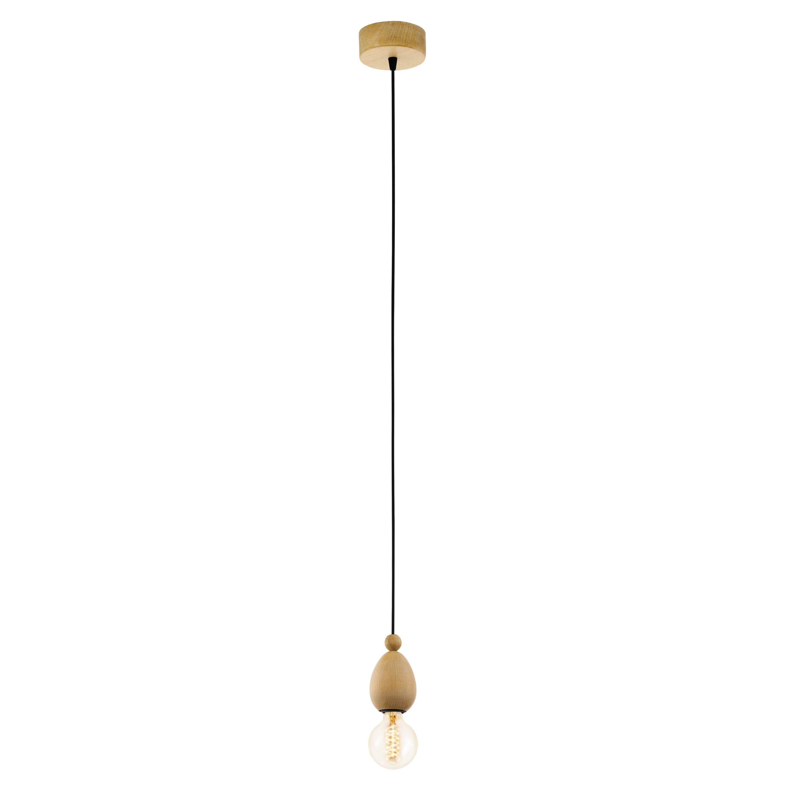 EGLO AVOLTRI Pendant Light Wood 60 W, Oak Wood