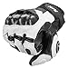 ILM Air Flow Leather Motorcycle Gloves Touchscreen for Men and Women Model-GRC01 (XL, White)