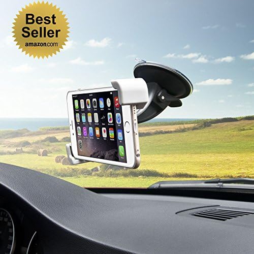 Mobie Grips Mobile Vehicle Mount Holder - Phone - Dash Cam - Gps - 100% Screen Access - Low Profile - Sure Grip Technology - 360° Rotation - iPhone - Samsung - Universal
