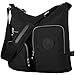 Oakarbo Crossbody Bag Nylon Multi-Pocket Travel Shoulder Bag (1204 Black, Large)