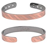 Pure Copper Magnetic Therapy Bracelet - For Arthritis and Carpal Tunnel Pain Relief - Copper Bracelet for Women & Men - Textured Swirl