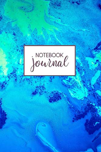 Notebook Blue: Lined Notebook Journal - Blue Ocean Watercolor - 120 Pages - Large (6 x 9 inches)