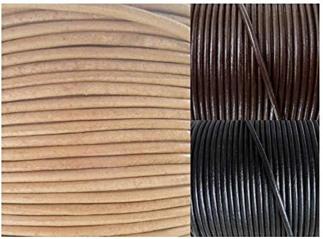 Auroris - leather cord round Ø 3 mm - length/colour selectable - variant: 2m / natural