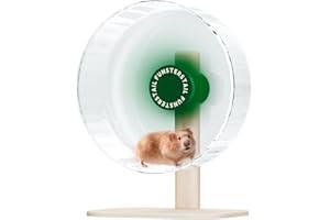 FunstersTail Super Silent Hamster Wheel 10.4 Inch, Magnetic Large Rat Wheel for Chinchilla, Gerbil, Guinea Pig, Cat, Mouse, Sugar Glider and Dwarf, Syrian Hamster Accessories (Avocado Green)