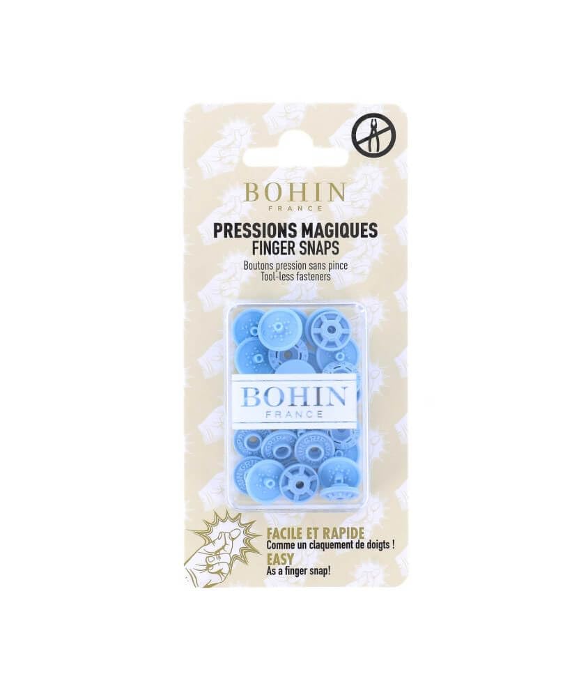 Bohin Snap Fasteners, Blue, 13mm