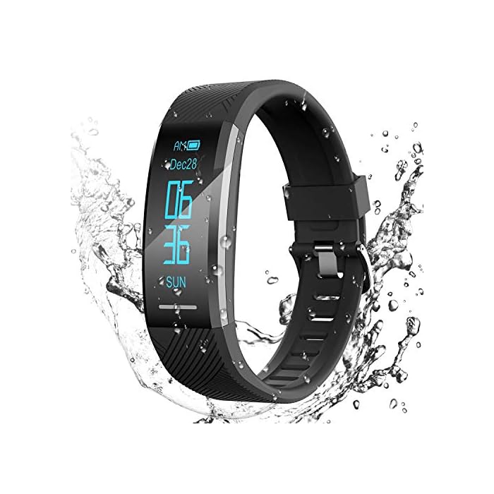 AGPTEK Pulsera de Actividad Inteligente Impermeable IP67, Reloj Deportivo  con GPS Podómetro, Monitor de Ritmo, Calorías, Sueño Notificación etc para  Hombre Mujer Niños, Negro C11 - [2022]