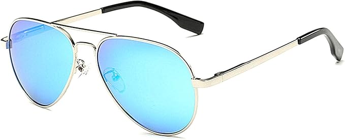 blue polarized aviator sunglasses
