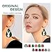 Christmas Faux Leather Earrings for Women Teardrop Dangle Earrings Petal Drop Earrings Xmas Jewelry Accessory
