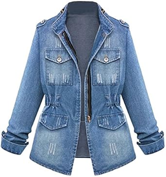 veste en jean cloutée