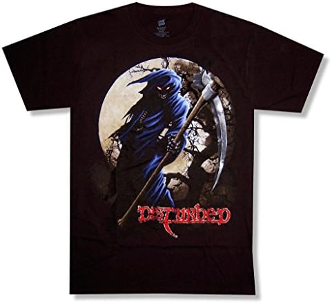 Disturbed Grim Reaper Creature Moon Men's Black T Shirt