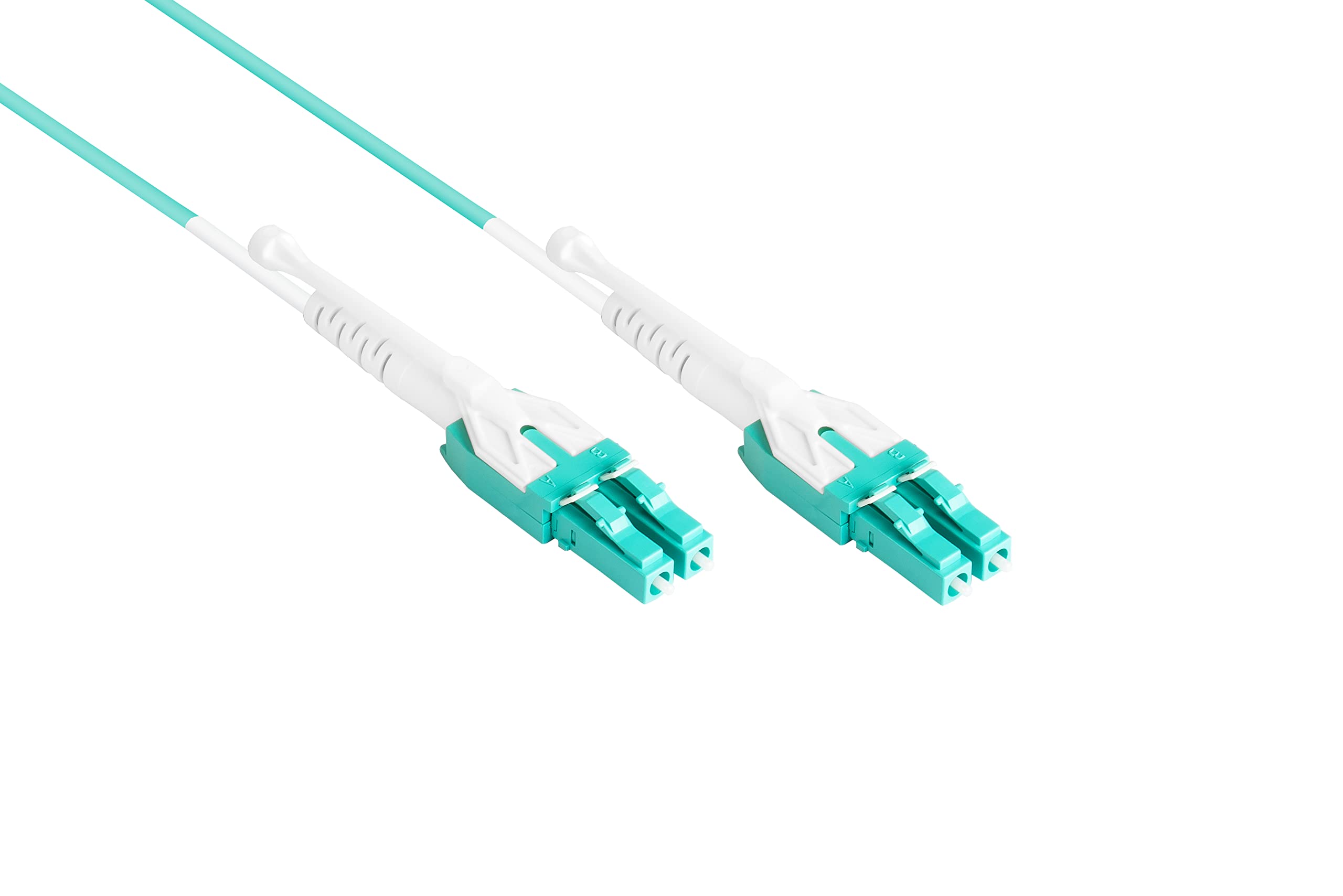 Good Connections OM3 LWL Cable - DUPLEX - LC to LC - UNIBOOT - Multimode 50/125-1/10/40/100 Gigabit Ethernet - Fibre Optic Cable - 2 m