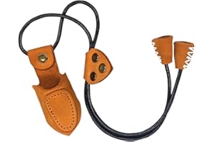 Archery Thumb Ring Pu Leather Thumb Guard with Adjustable Strap Non Slip Thumb Ring for Outdoor Shooting Practice Recurve Bow